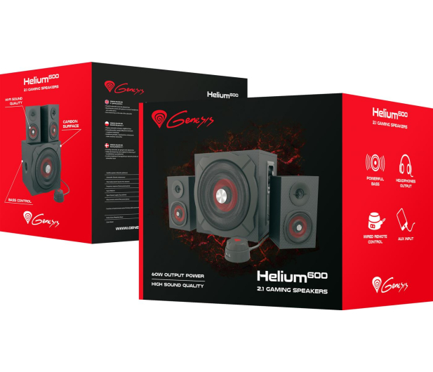 GENESIS HELIUM 600 60W RMS 2.1 CZARNE PILOT NA KABLU - 1135241 - zdjęcie 5